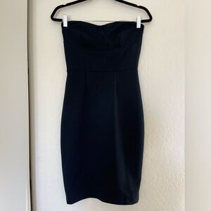 Tildon Women’s Black Cocktail Pencil Midi Dress Boning Bustier Party Strapless 6